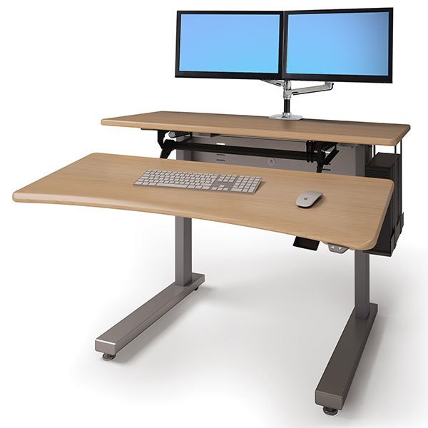 Attach a CPU SideRack (sold separately) on either side so that it travels up and down with your equipment to protect power connections.