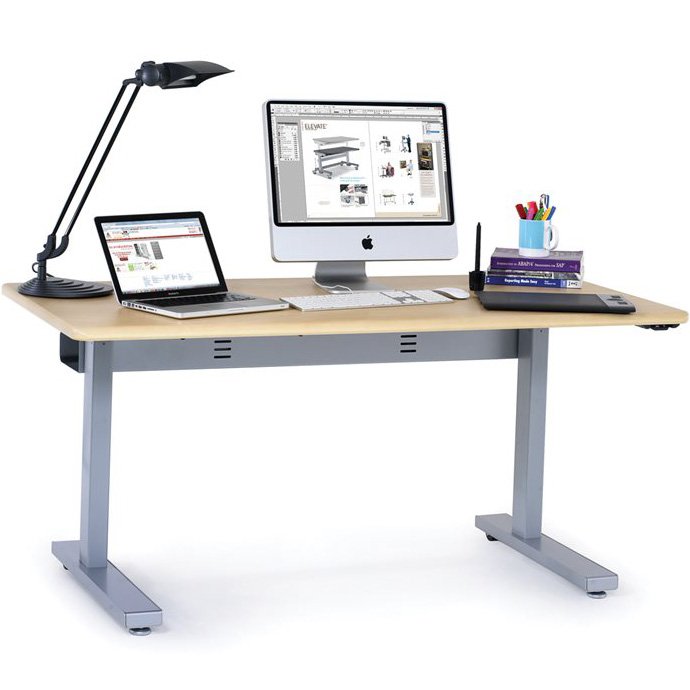 Elevate lifts 150 lbs to hold all your gear and move it to your preferred height, 28”-47” high.