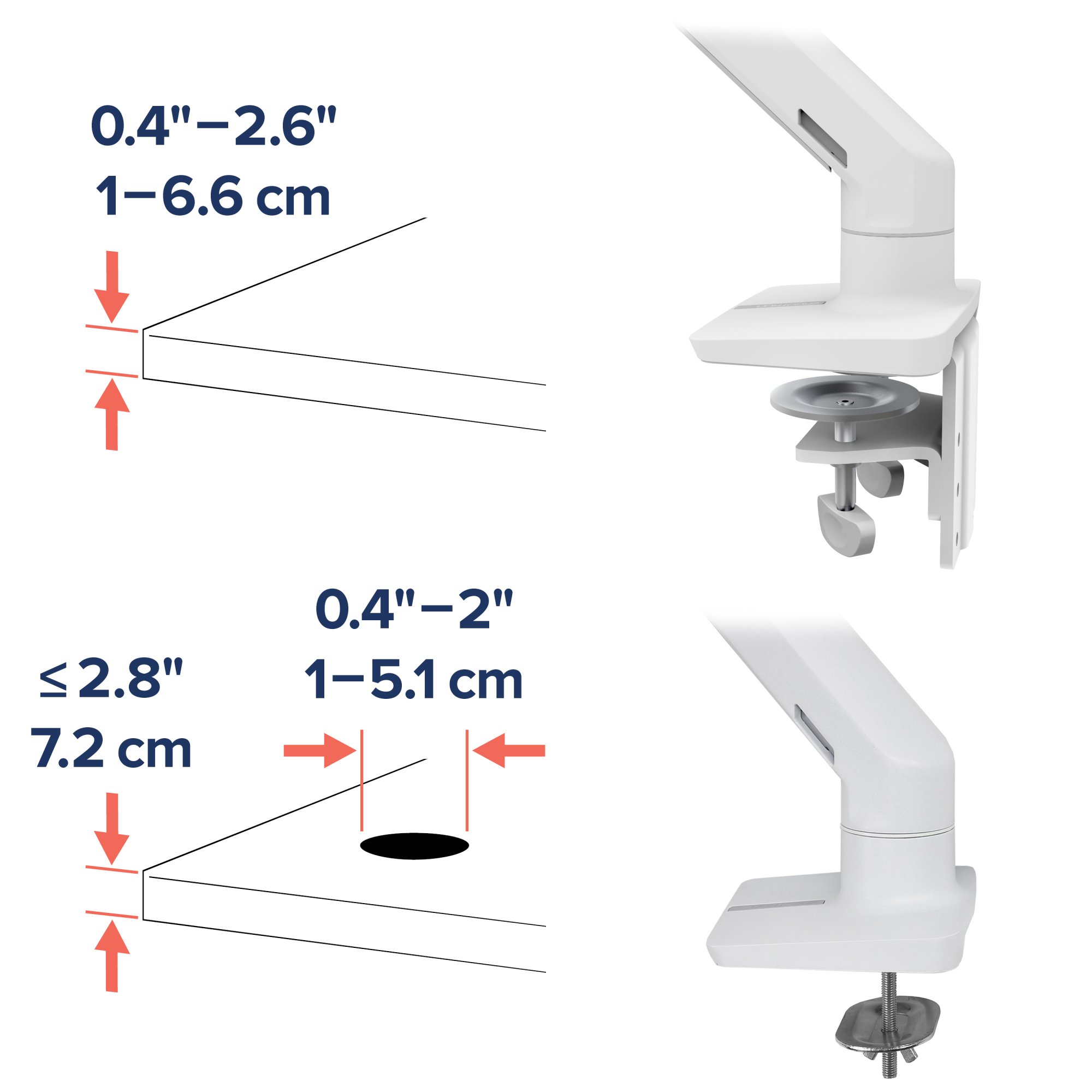 Ergotron 45-475-216 HX Desk Mount Single Monitor Arm (white)