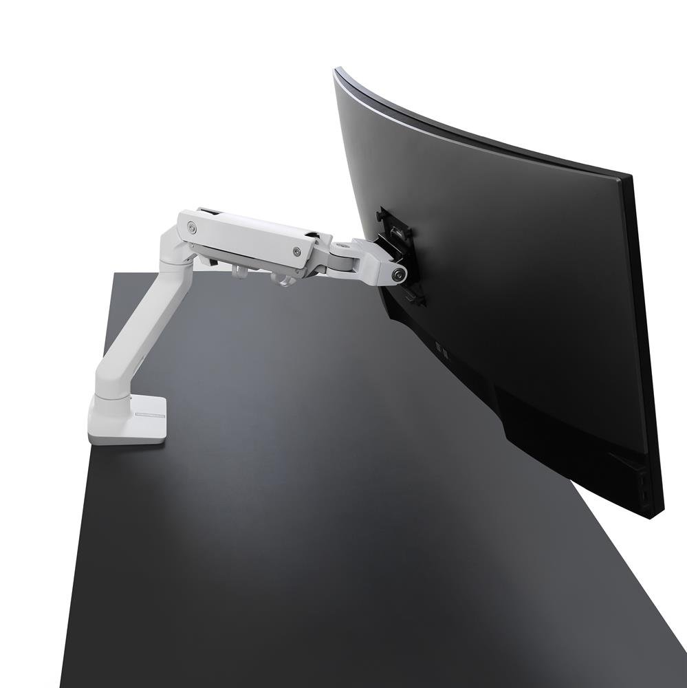 Ergotron 45-475-216 HX Desk Mount Single Monitor Arm (white)