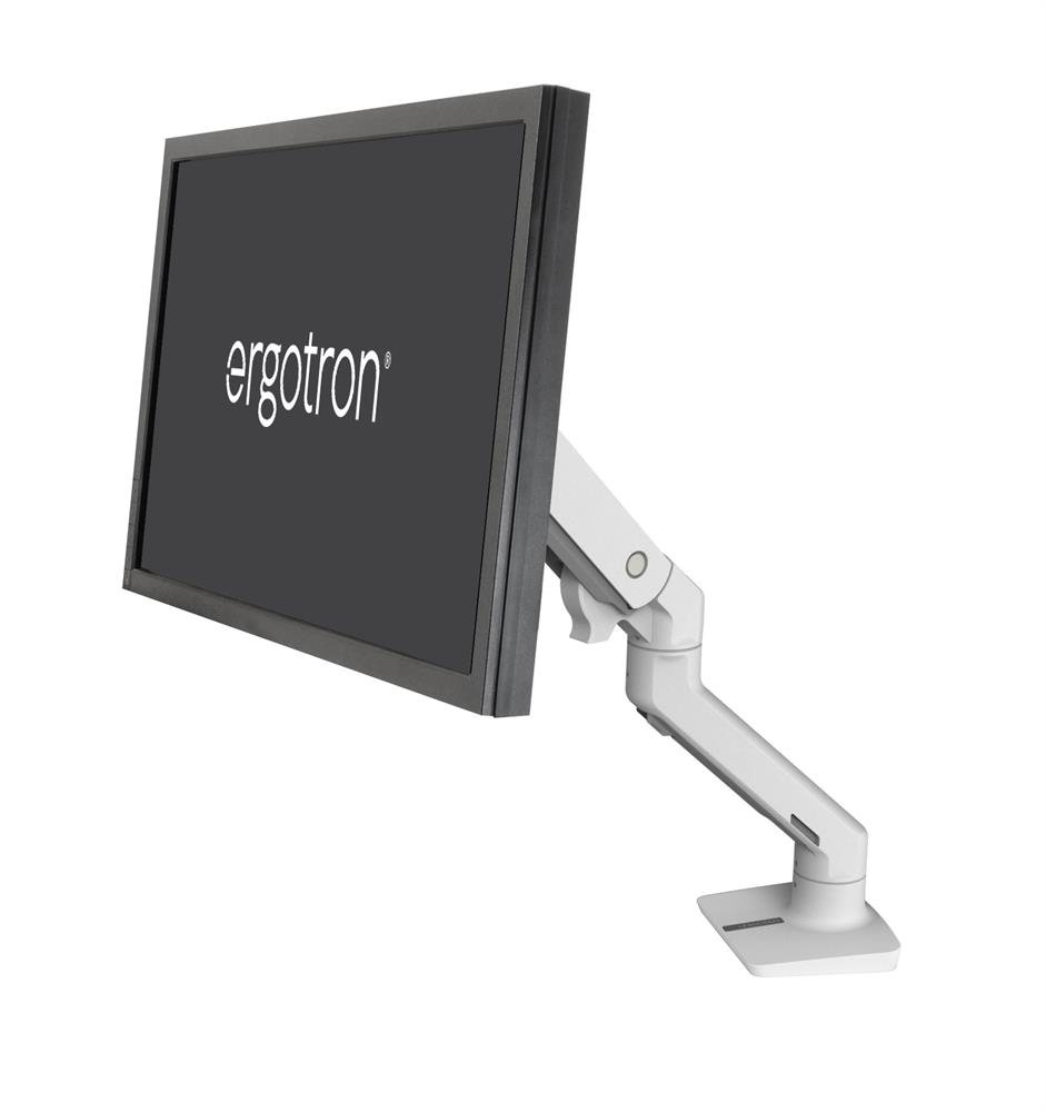 Ergotron HX Series 45-475-216 soporte para monitor 124,5 cm (49) Blanco  Escritorio, Soporte de monitor blanco, Abrazadera, 19 kg, 124,5 cm (49),  400 x 400 mm, Ajustes de altura, Blanco