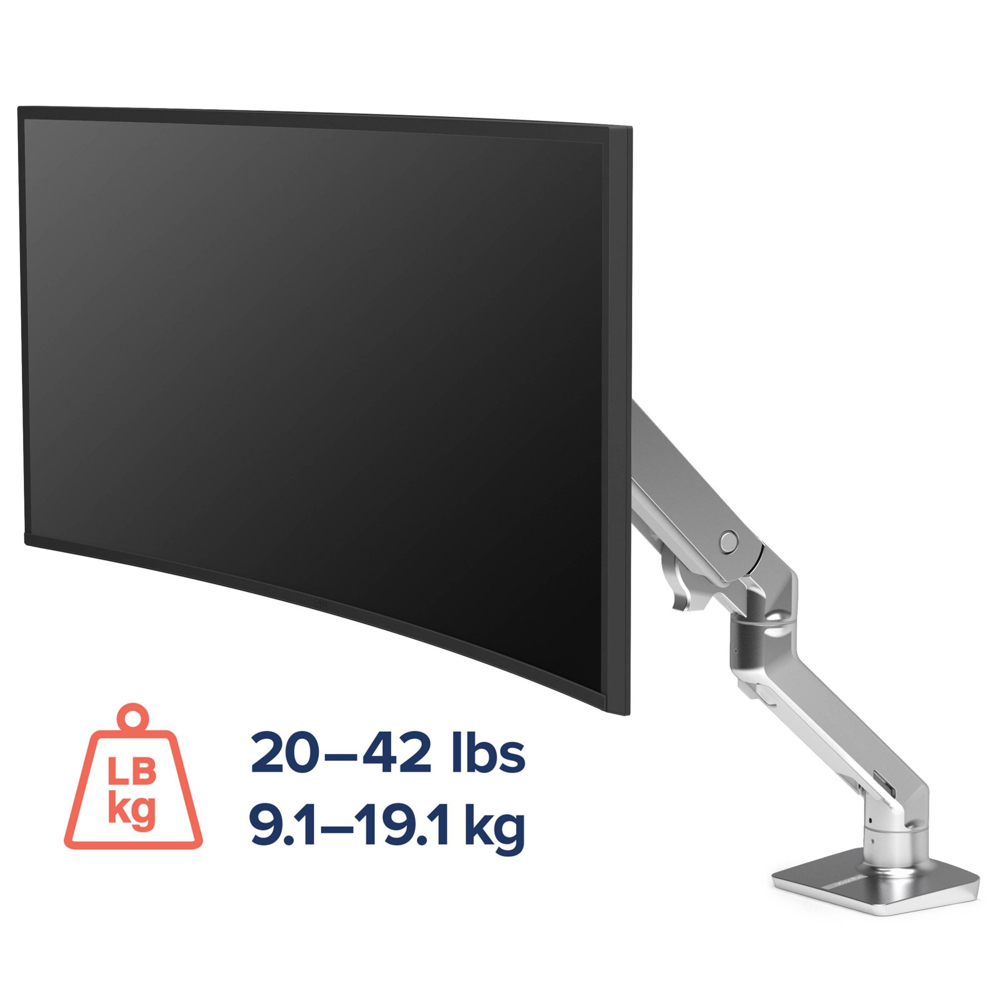 Ergotron 45-475-026 HX Desk Mount Single Monitor Arm (polished aluminum)