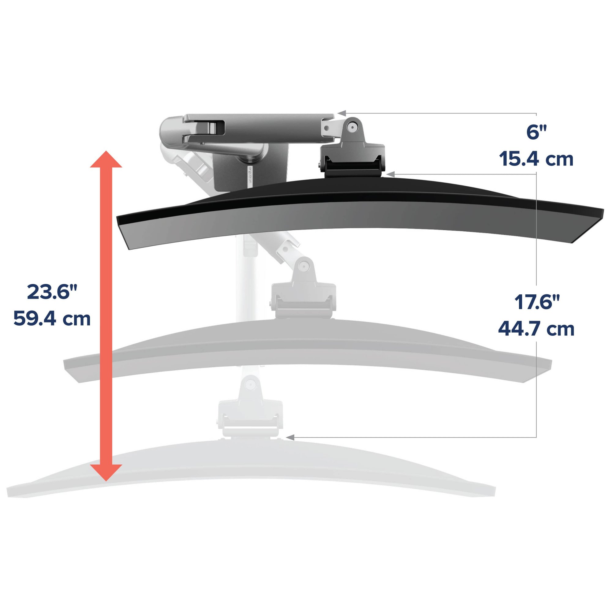 Ergotron 45-475-026 HX Desk Mount Single Monitor Arm (polished aluminum)