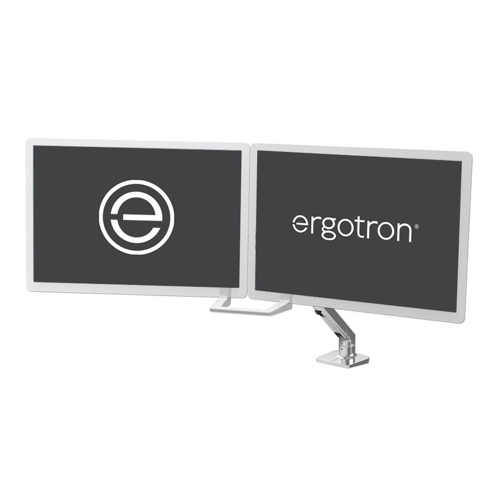 Ergotron 45-476-026 HX Desk Mount Dual Monitor Arm (polished aluminum)
