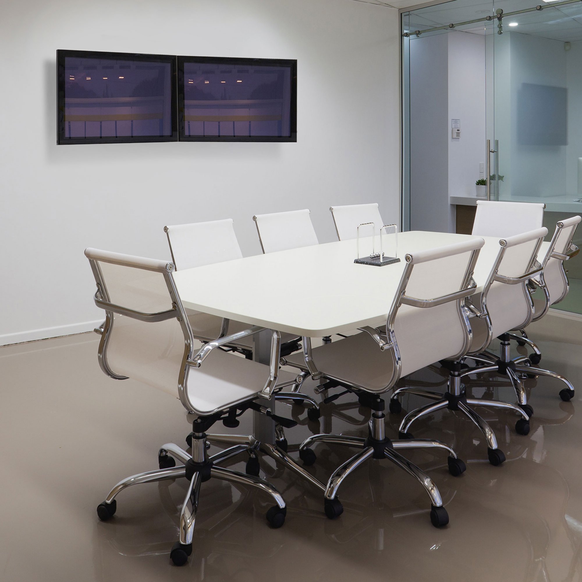 Mount dual monitors with Ergotron 45-479-216 in public space