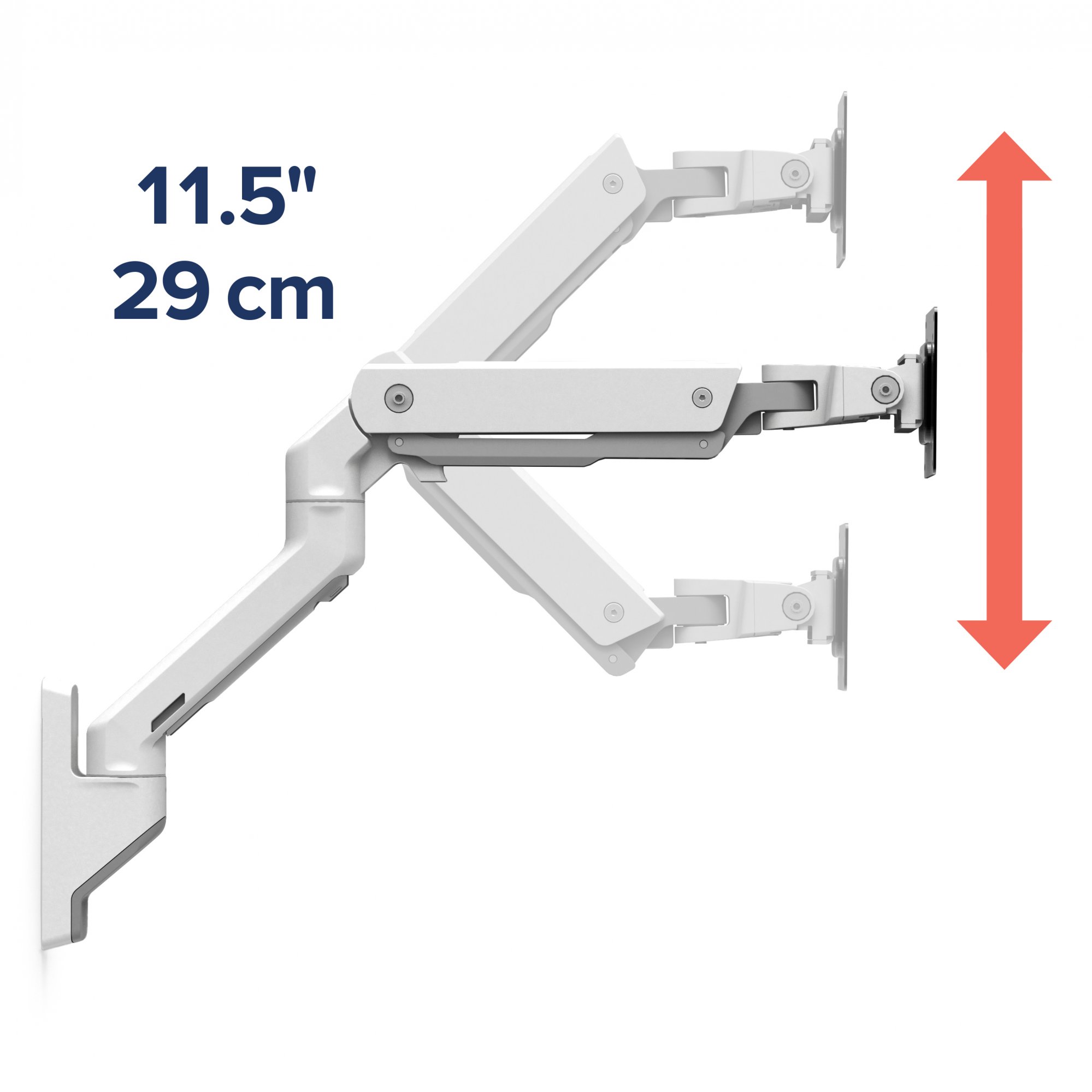Ergotron 45-478-026 HX Wall Mount Monitor Arm (polished aluminum)