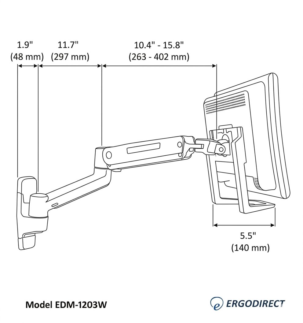 Sit Stand Arm for Dental Offices EDM-1203W