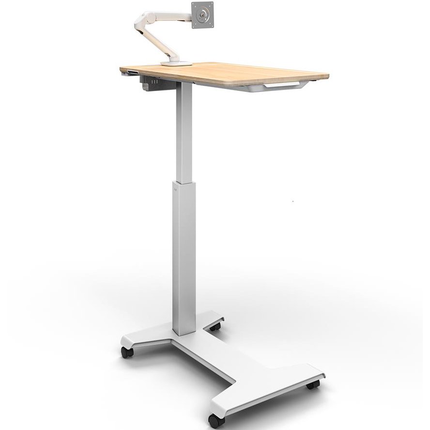 Ergotron 24-600-F13 SV Patient Overbed eTable w/ Tablet Arm (Maple)