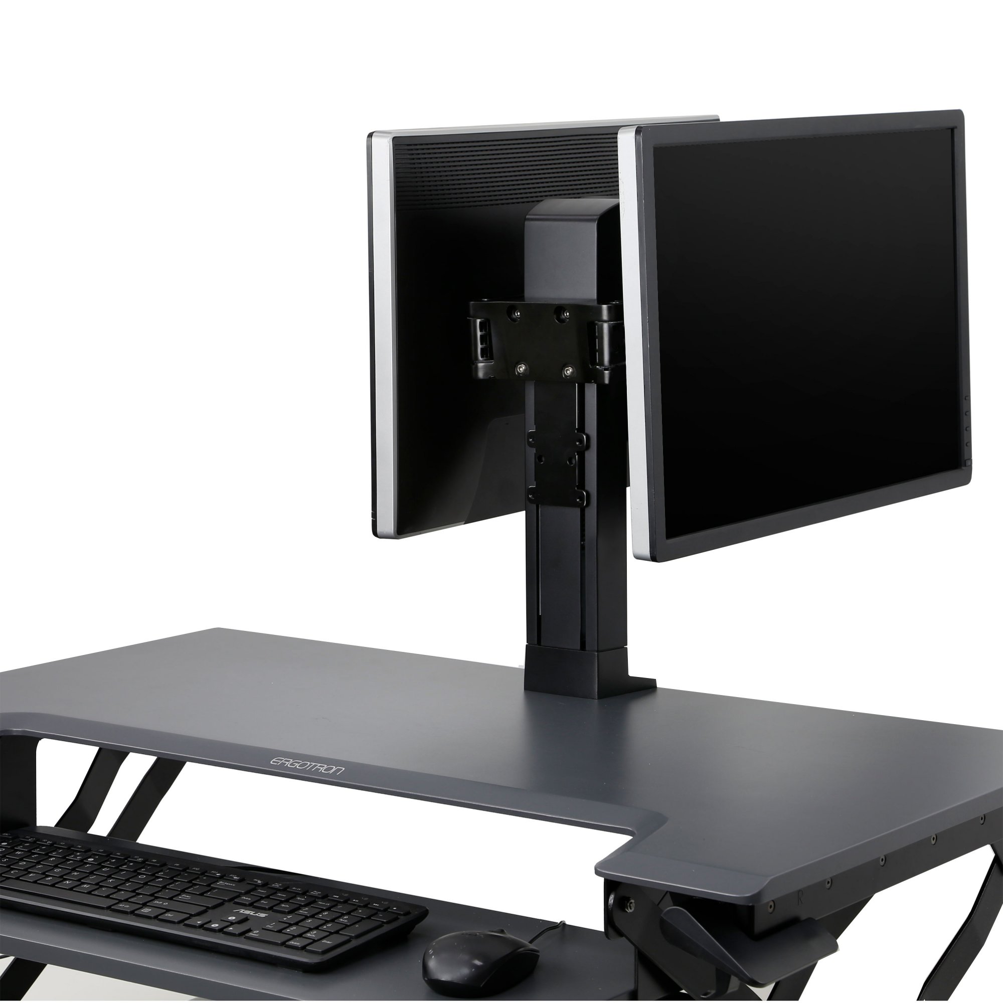 Ergotron 98-101-009 WorkFit Dual Monitor Double-Hinged Bow