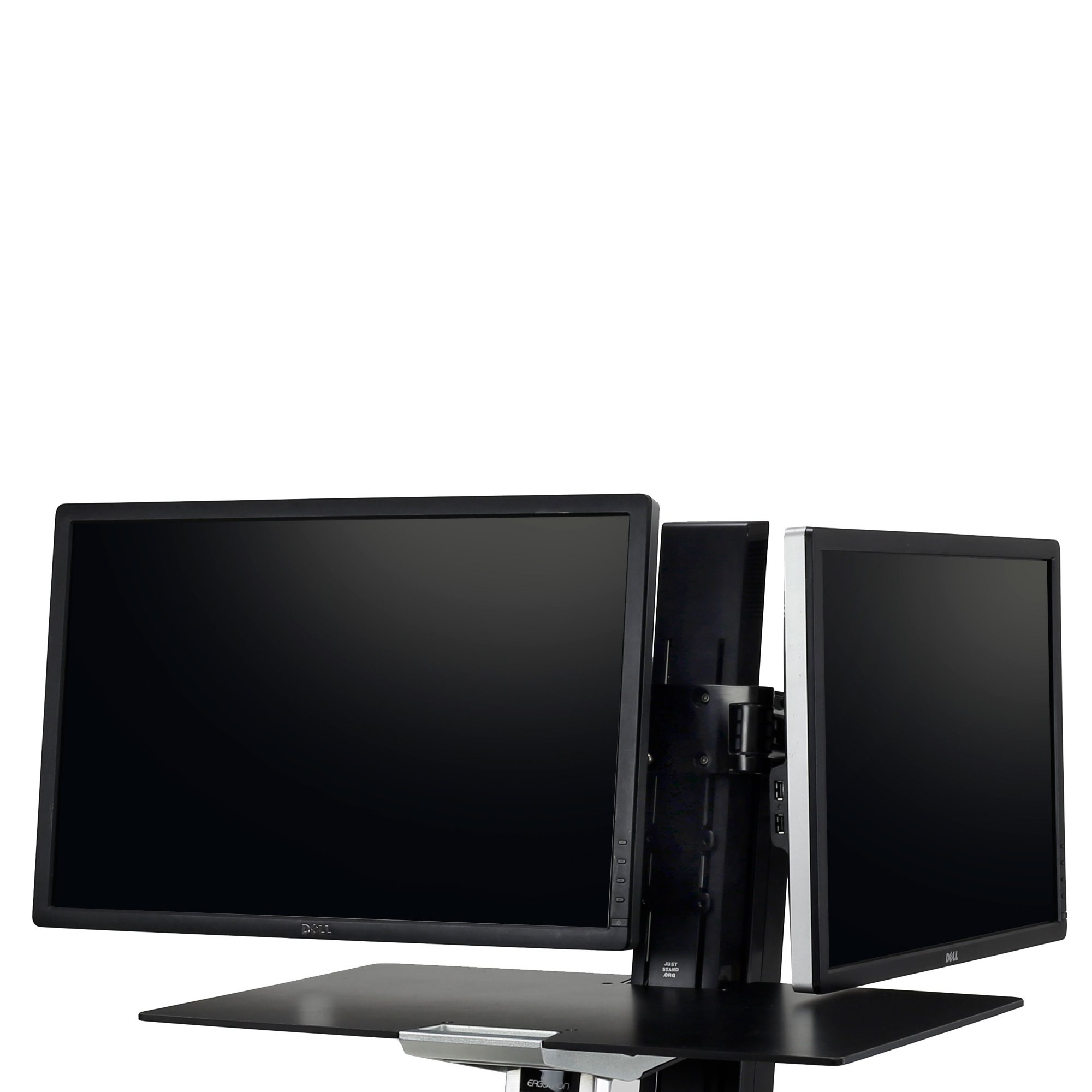 Ergotron 98-101-009 WorkFit Dual Monitor Double-Hinged Bow