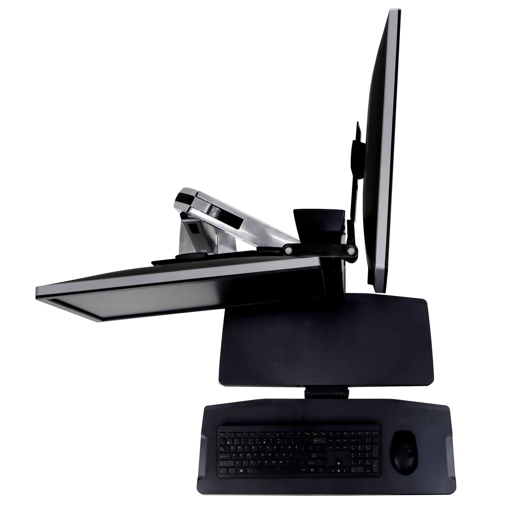 Ergotron 98-101-009 WorkFit Dual Monitor Double-Hinged Bow