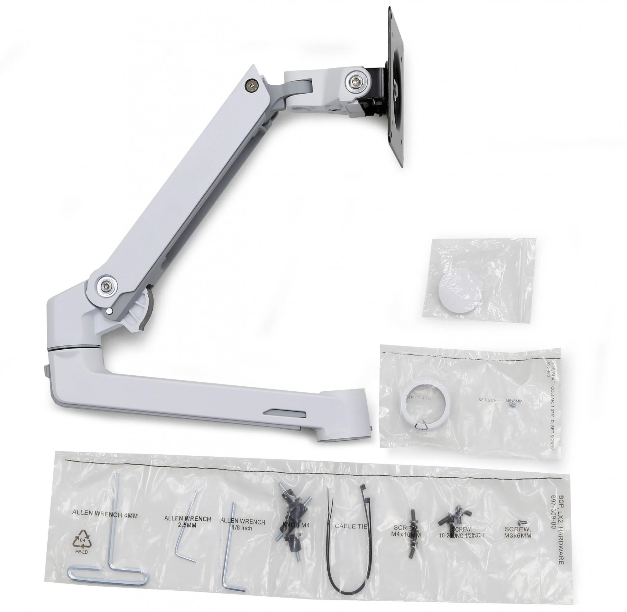 98-130-216 - LX Arm, Extension and Collar Kit (white)