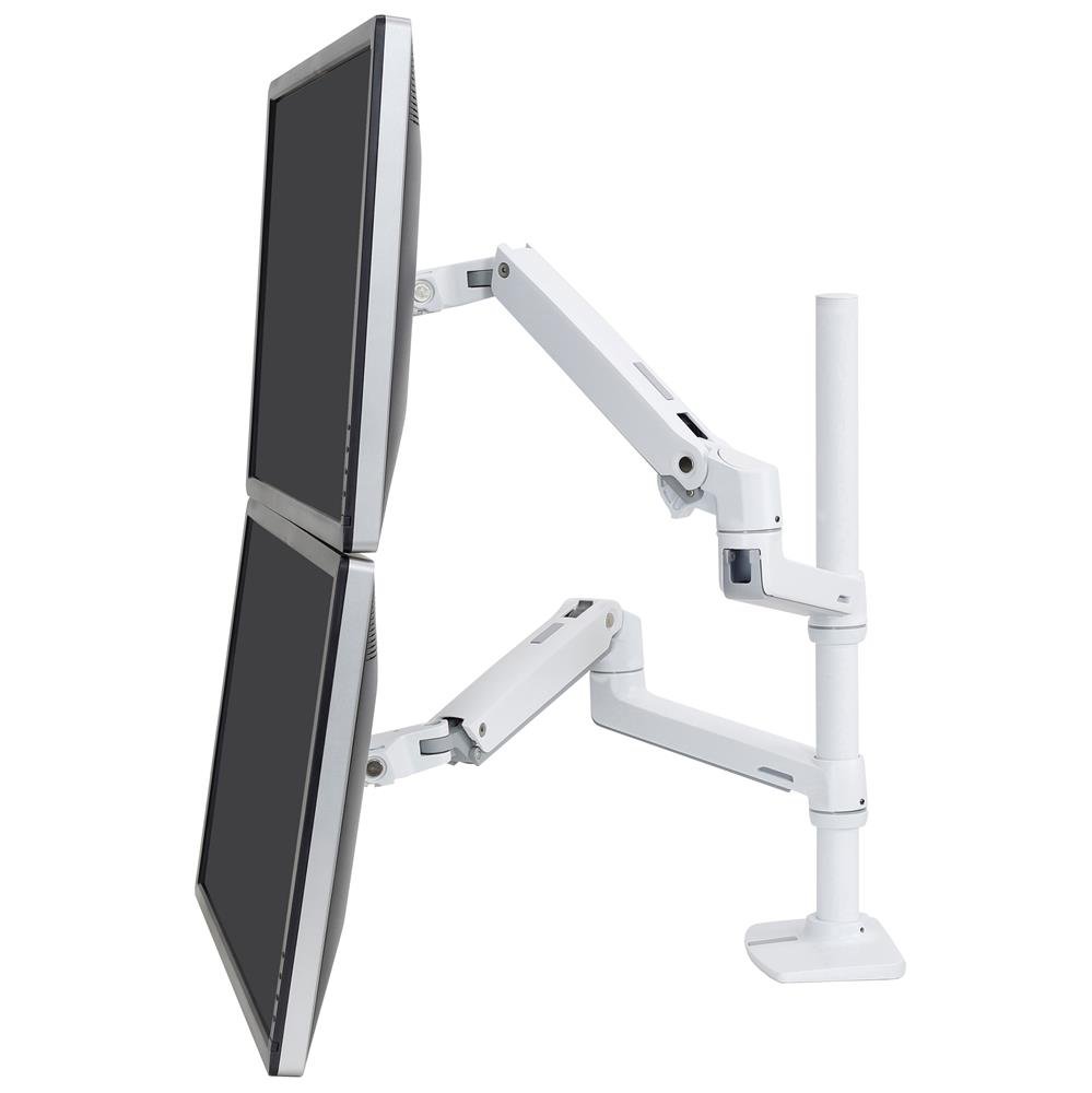 Ergotron 45-509-216 LX Dual Stacking Arm with Tall Pole (white)