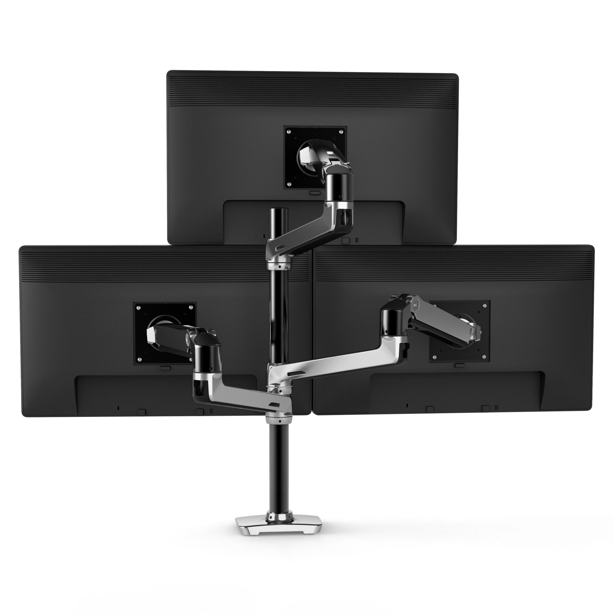 Ergotron 45-549-026 LX Dual Stacking Arm, Tall Pole (polished aluminum)