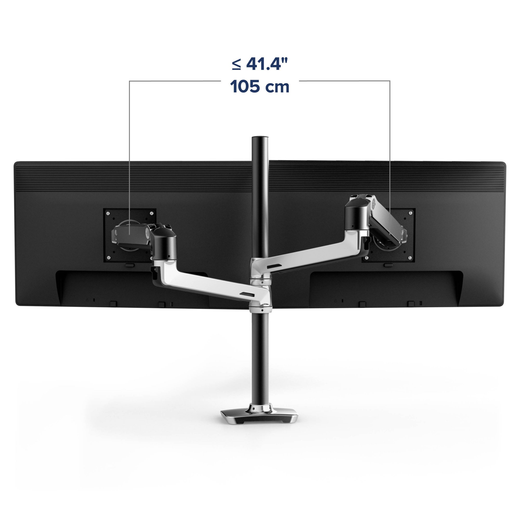 Ergotron 45-549-026 LX Dual Stacking Arm, Tall Pole (polished aluminum)
