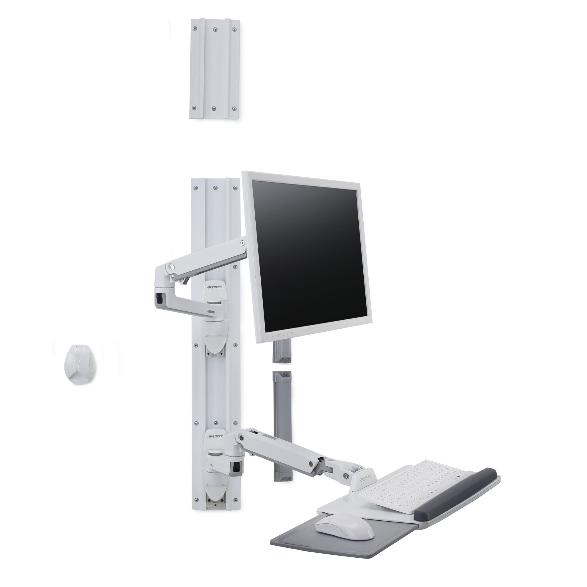 Ergotron 45-551-216 LX Wall Mount System without CPU Holder (white)