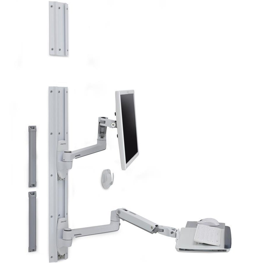 Ergotron 45-551-216 LX Wall Mount System without CPU Holder (white)