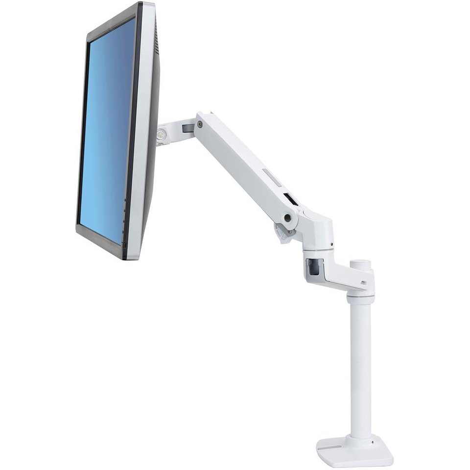 Ergotron 45-542-216 LX Desk Monitor Arm, Tall Pole, No Clamp