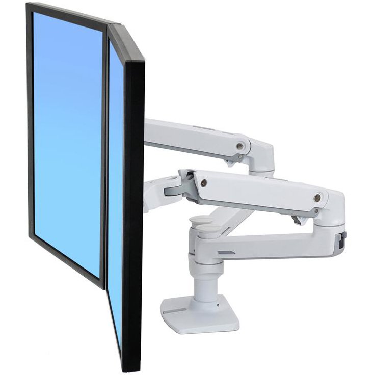 Ergotron 45-543-216 LX Dual Side-by-Side Arm, No Clamp