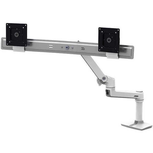 Ergotron 45-544-216 LX Desk Mount Dual Direct Arm, No Clamp