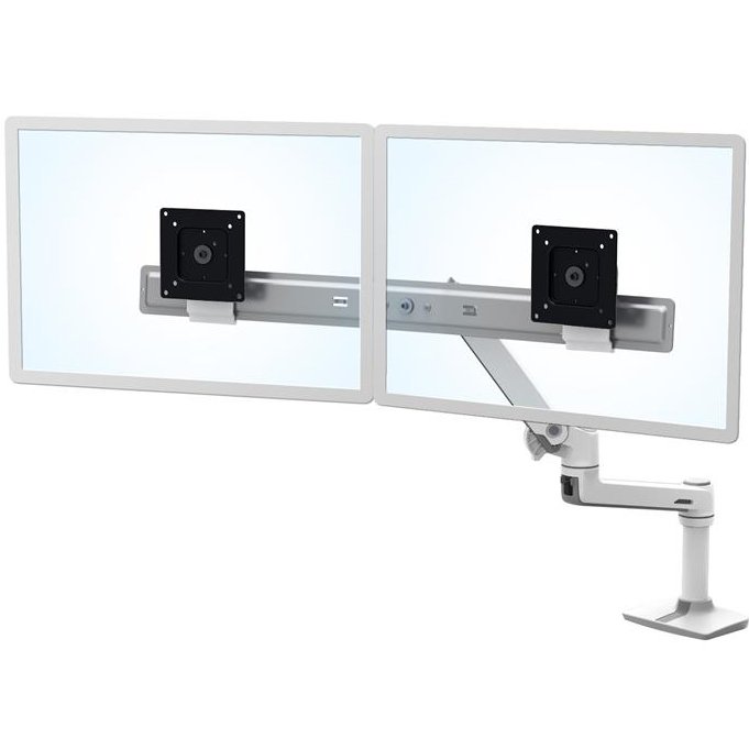 Ergotron 45-544-216 LX Desk Mount Dual Direct Arm, No Clamp