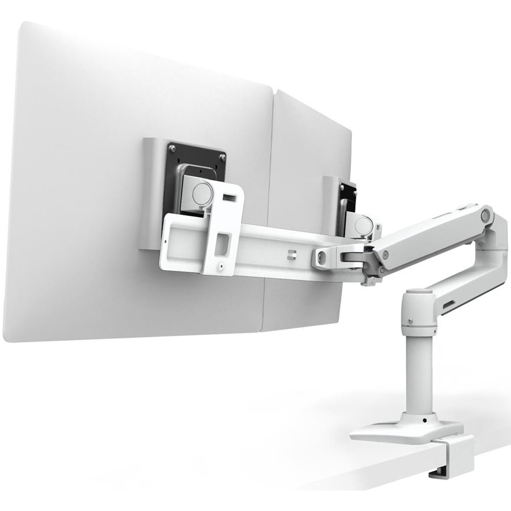 Ergotron 45-522-216 LX Desk Dual Direct Arm with Under Mount C-Clamp