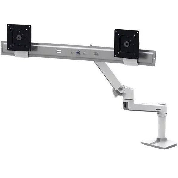 Ergotron 45-522-216 LX Desk Dual Direct Arm with Under Mount C-Clamp