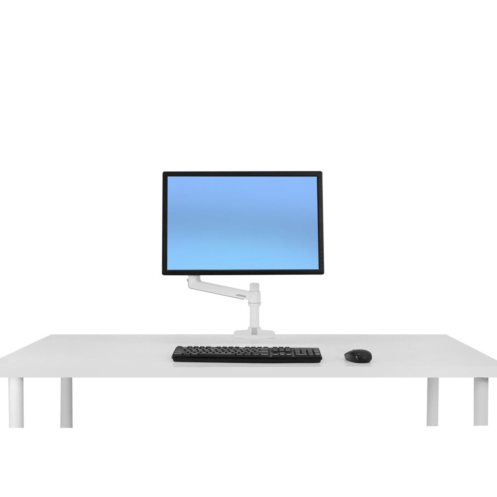 Ergotron 45-526-216 LX Desk Monitor Arm with Top Mount C-Clamp