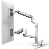 Ergotron 45-525-216 LX Dual Stacking Arm with Top Mount C-Clamp