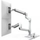 Ergotron 45-525-216 LX Dual Stacking Arm with Top Mount C-Clamp