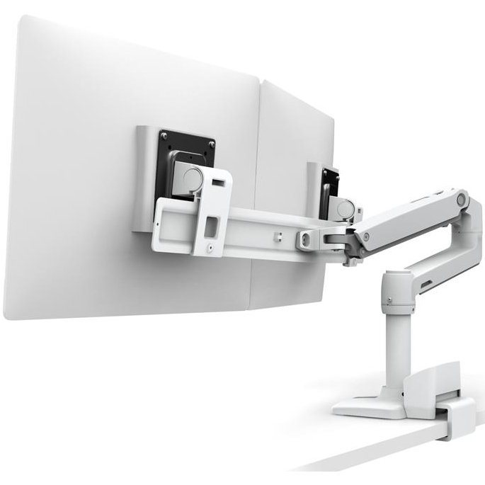 Ergotron 45-527-216 LX Desk Dual Direct Arm with Top Mount C-Clamp