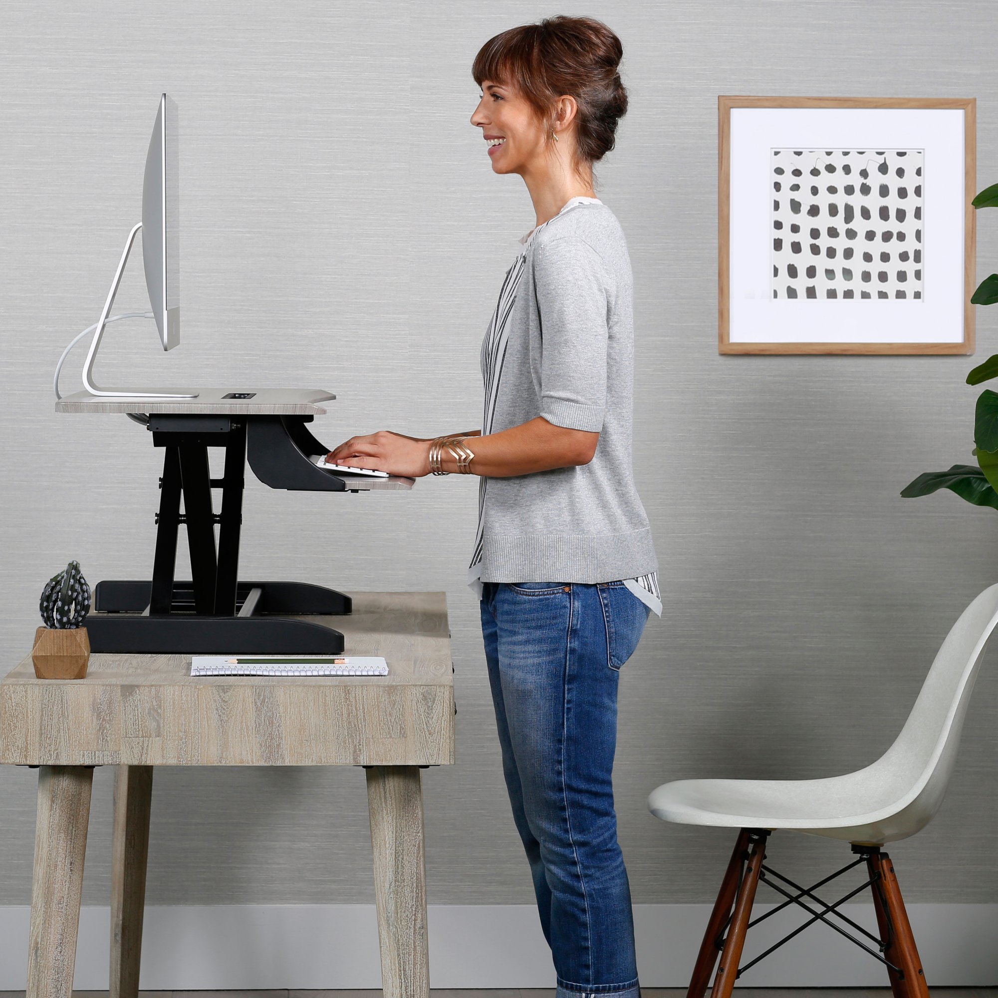 Ergotron 33-458-917 WorkFit-Z Mini Sit-Stand Desktop Workstation