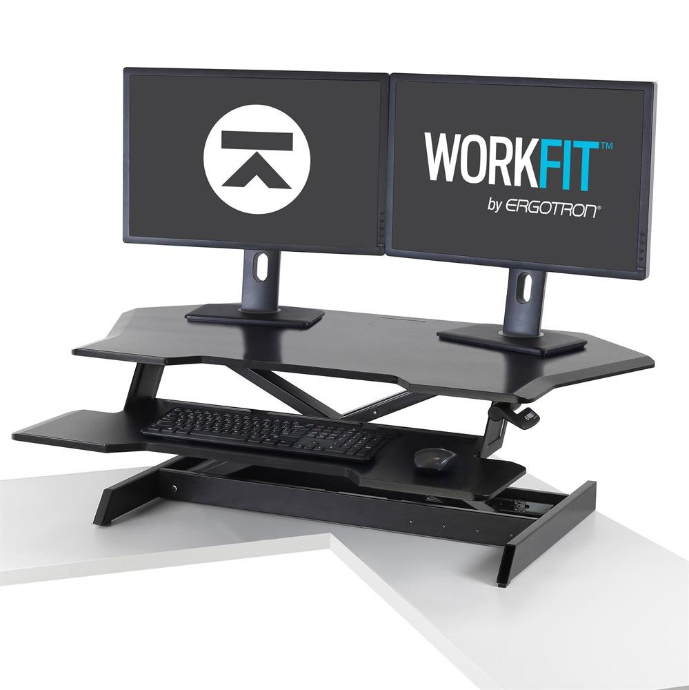 Ergotron 33-468-921 WorkFit Corner Standing Desk Converter