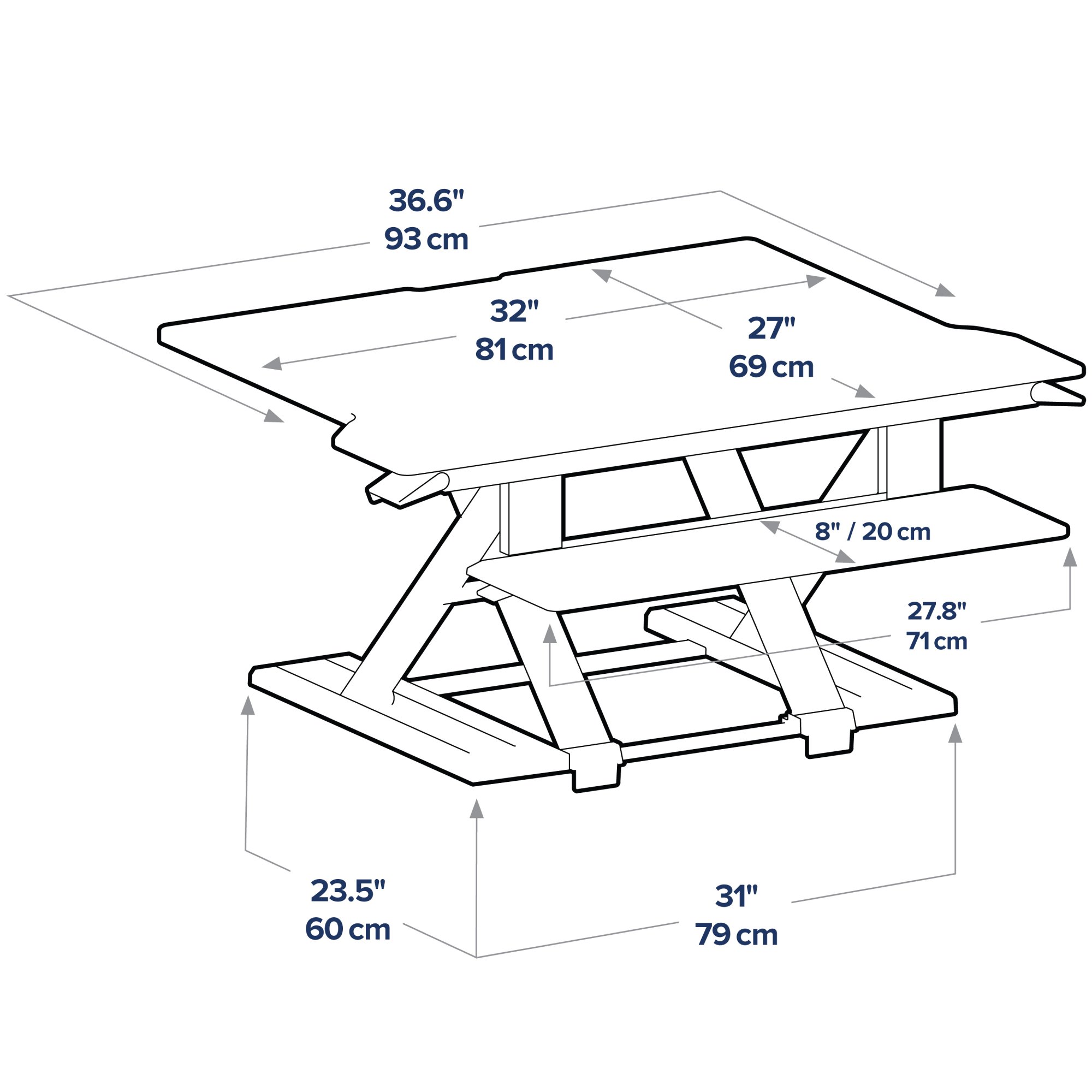 Ergotron 33-467-921 WorkFit-TX Standing Desk Converter