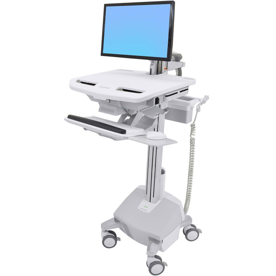 Ergotron SV42-7202-1 SV Electric Lift Cart with LCD Arm, LiFe Powered