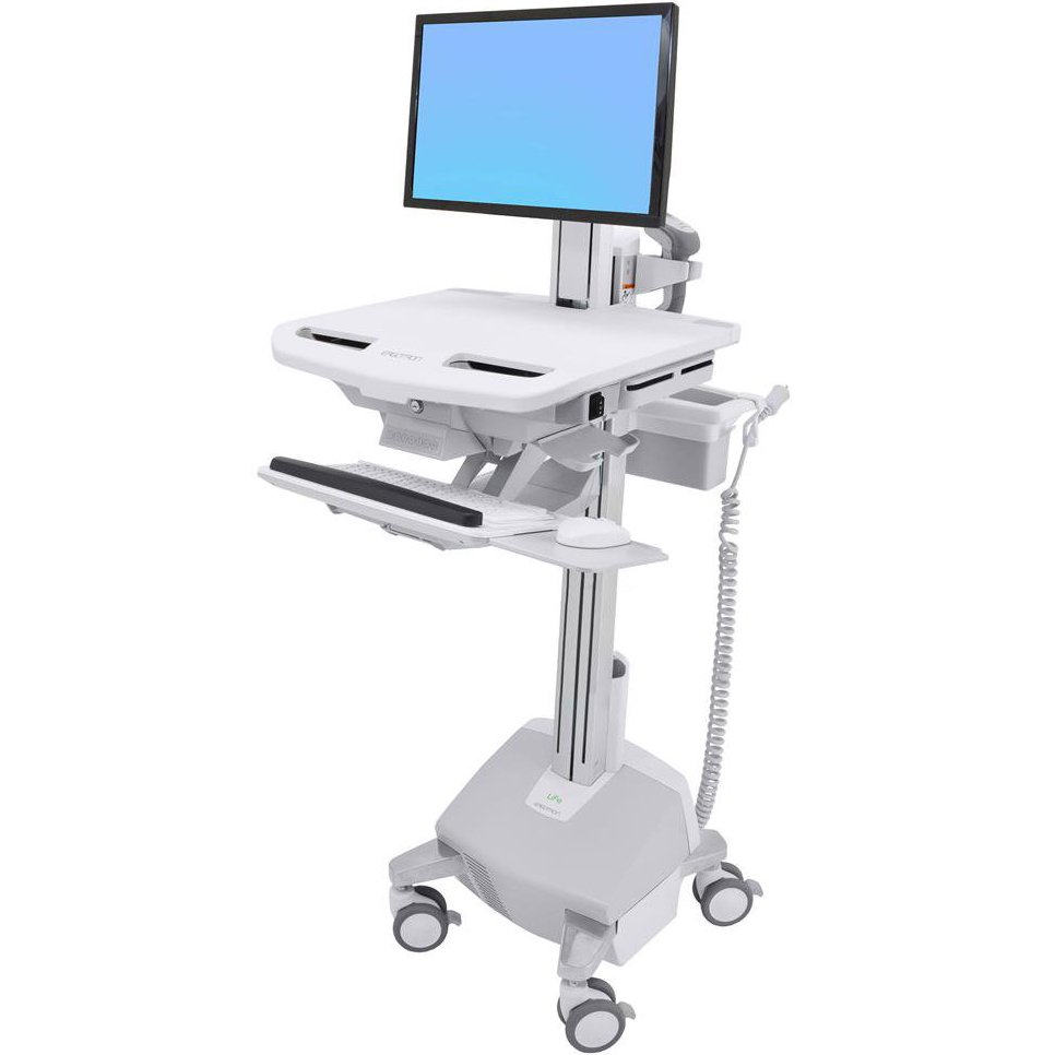 Ergotron SV42-7302-1 SV Electric Lift Cart with LCD Pivot, LiFe Powered