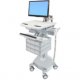 Ergotron SV44-2292-1 SV Electric Lift Cart with LCD Arm, LiFe Powered, 9 Drawers