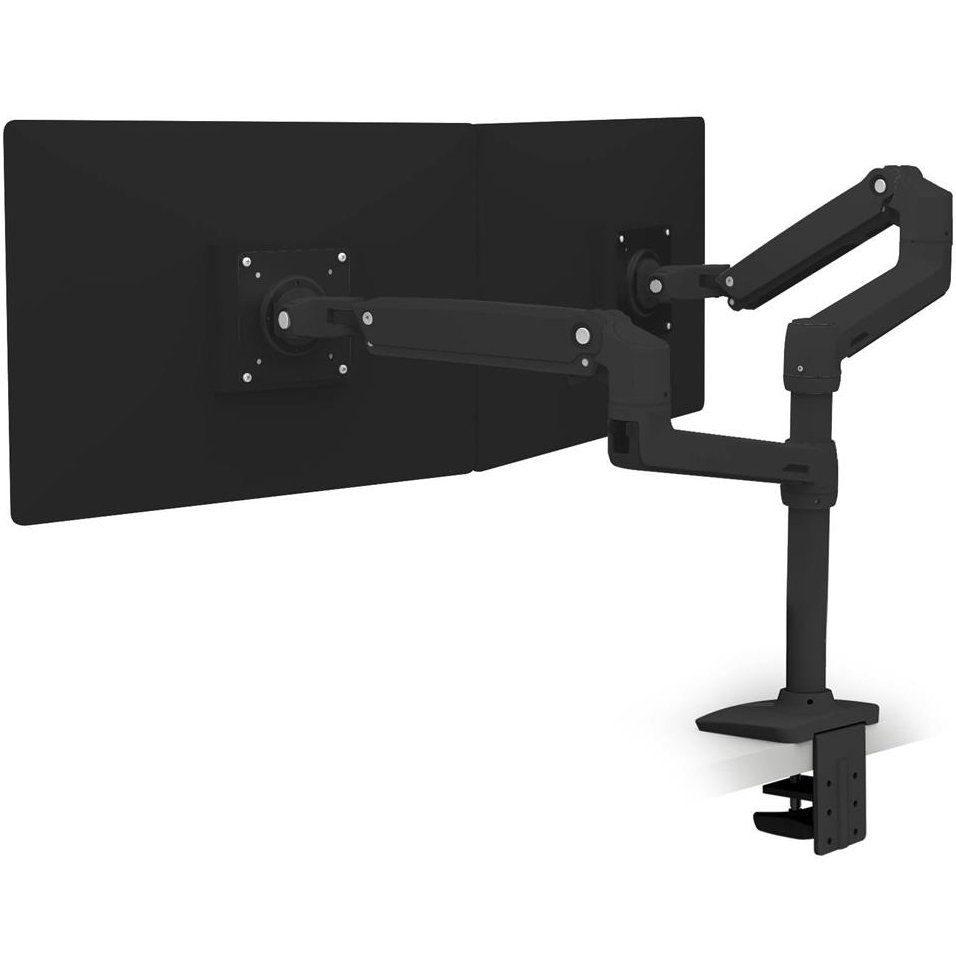 Ergotron LX Dual Monitor Stacking Arm (matte black) - 45-492-224