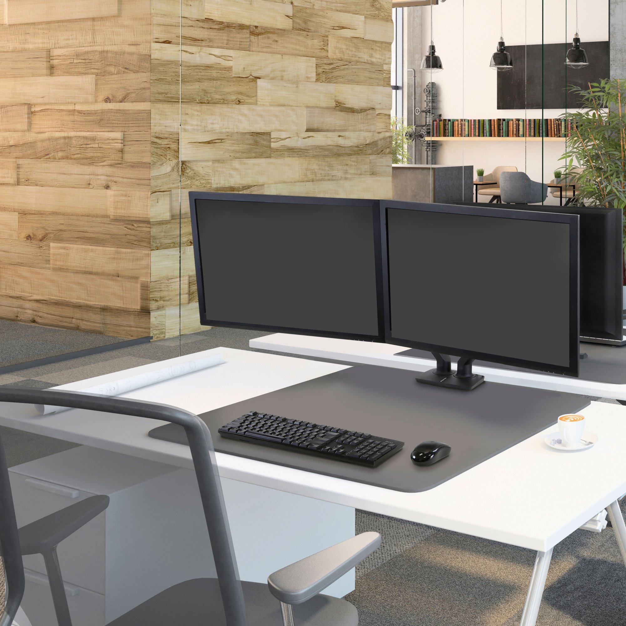 Ergotron MXV Desk Mount Dual Monitor Arm (matte black) 45-496-224