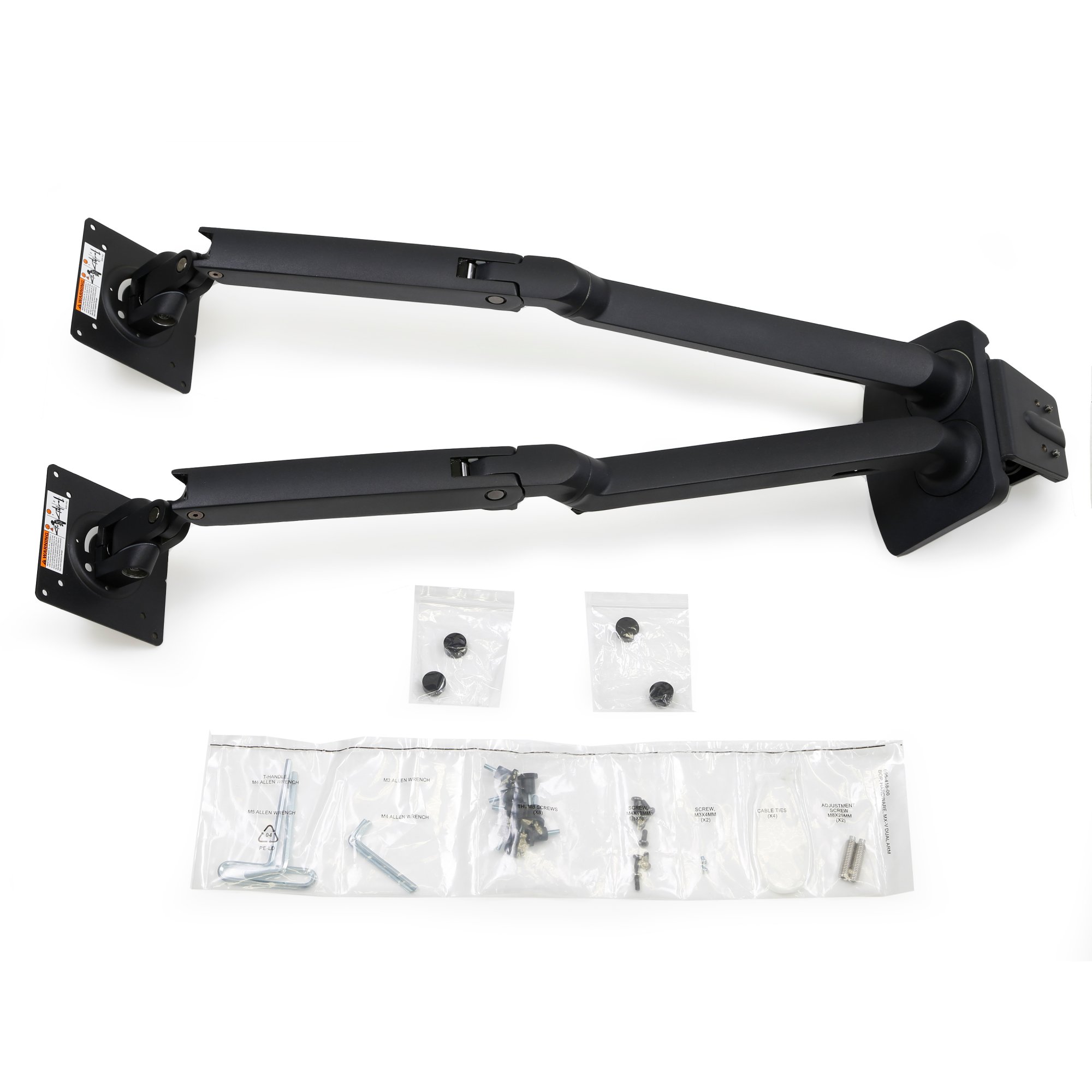 Ergotron MXV Desk Mount Dual Monitor Arm (matte black) 45-496-224