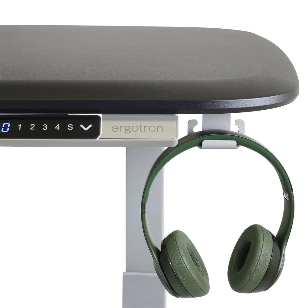 It’s easy to enjoy with a comfortable waterfall beveled edge and an accessory hook for headphones and backpacks