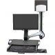 Ergotron 45-595-026 SV Sit-Stand Combo System with Medium CPU Holder (aluminum)