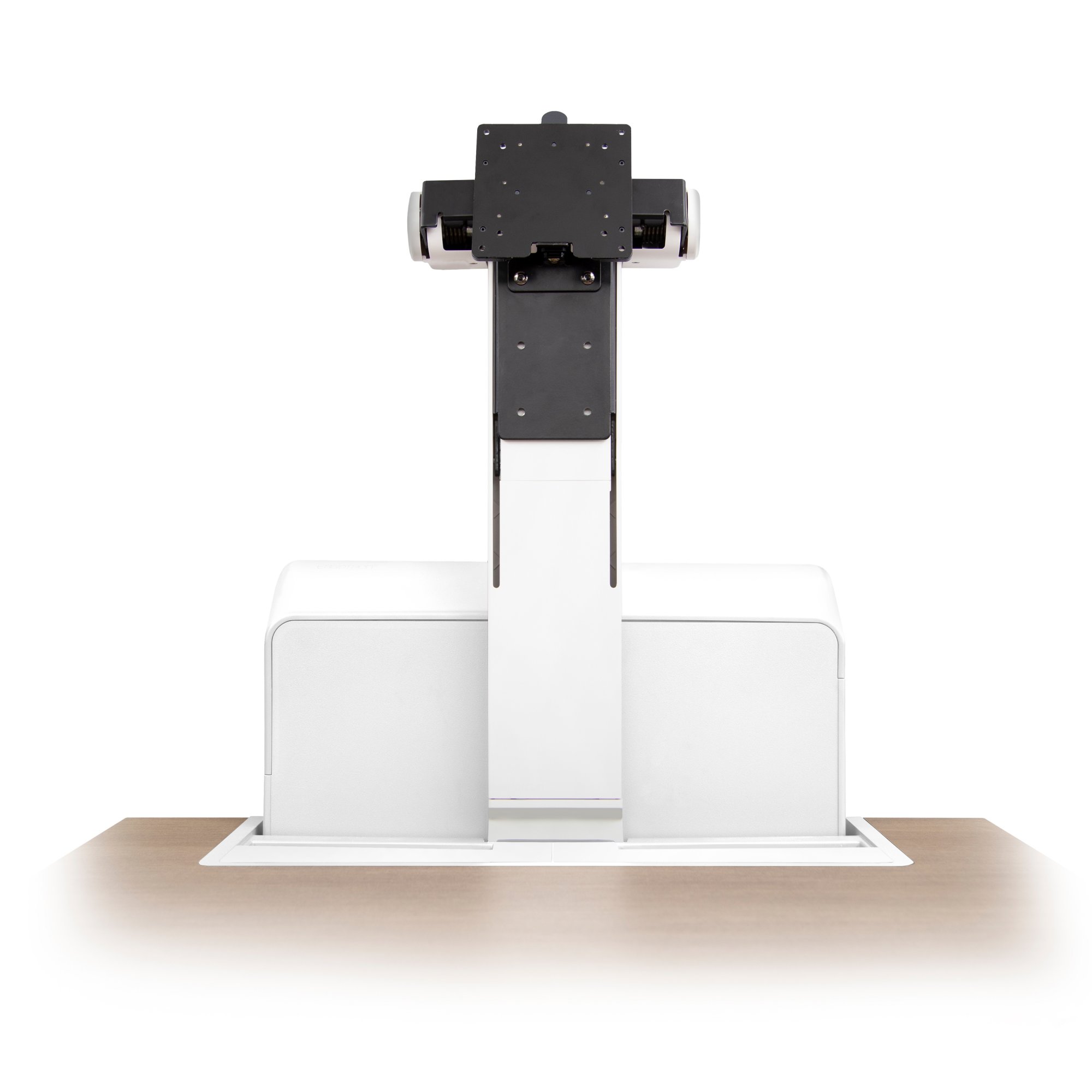 This monitor kit offers 5" (13 cm) of additional height adjustment for a personalized fit.