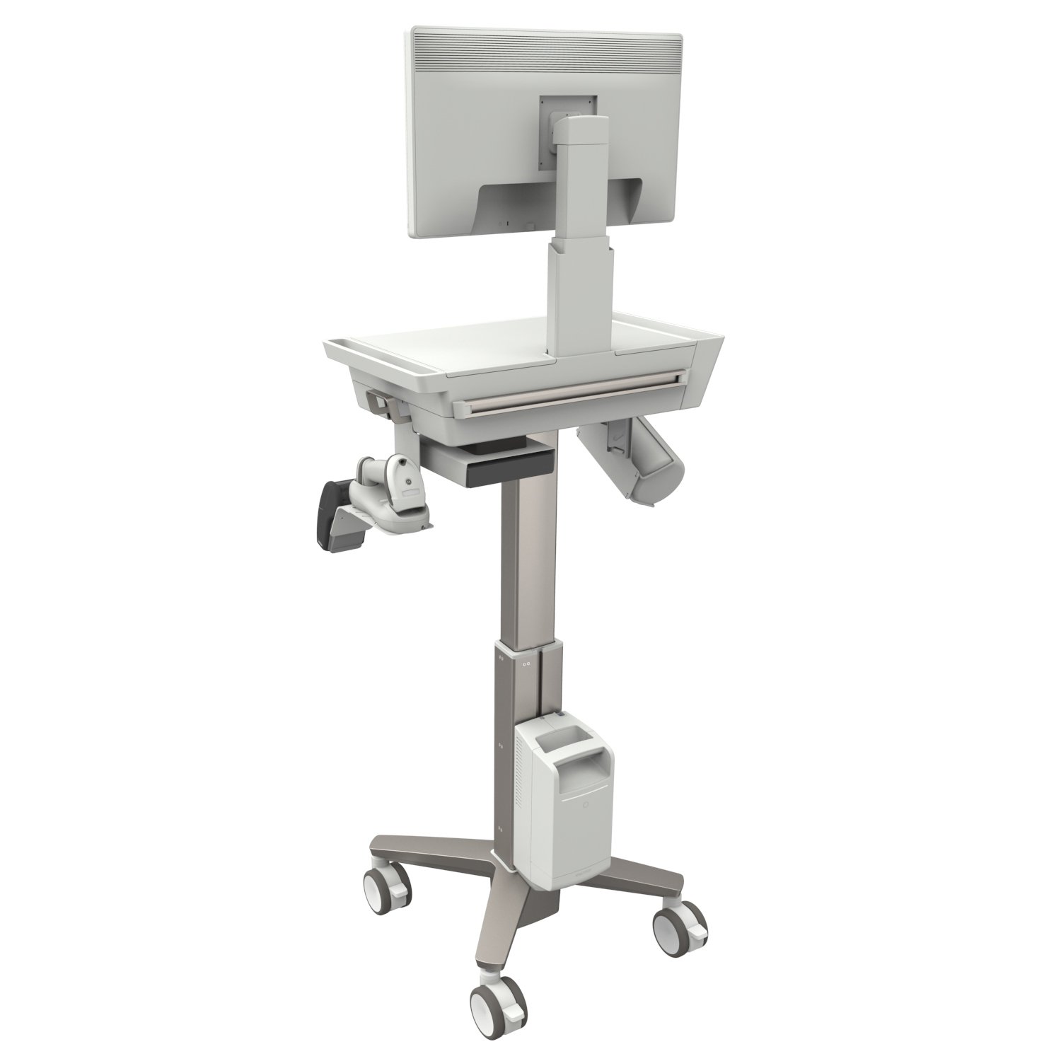 Back view of Ergotron C50-3500-0 CareFit Slim 2.0 LCD Cart, No Drawer