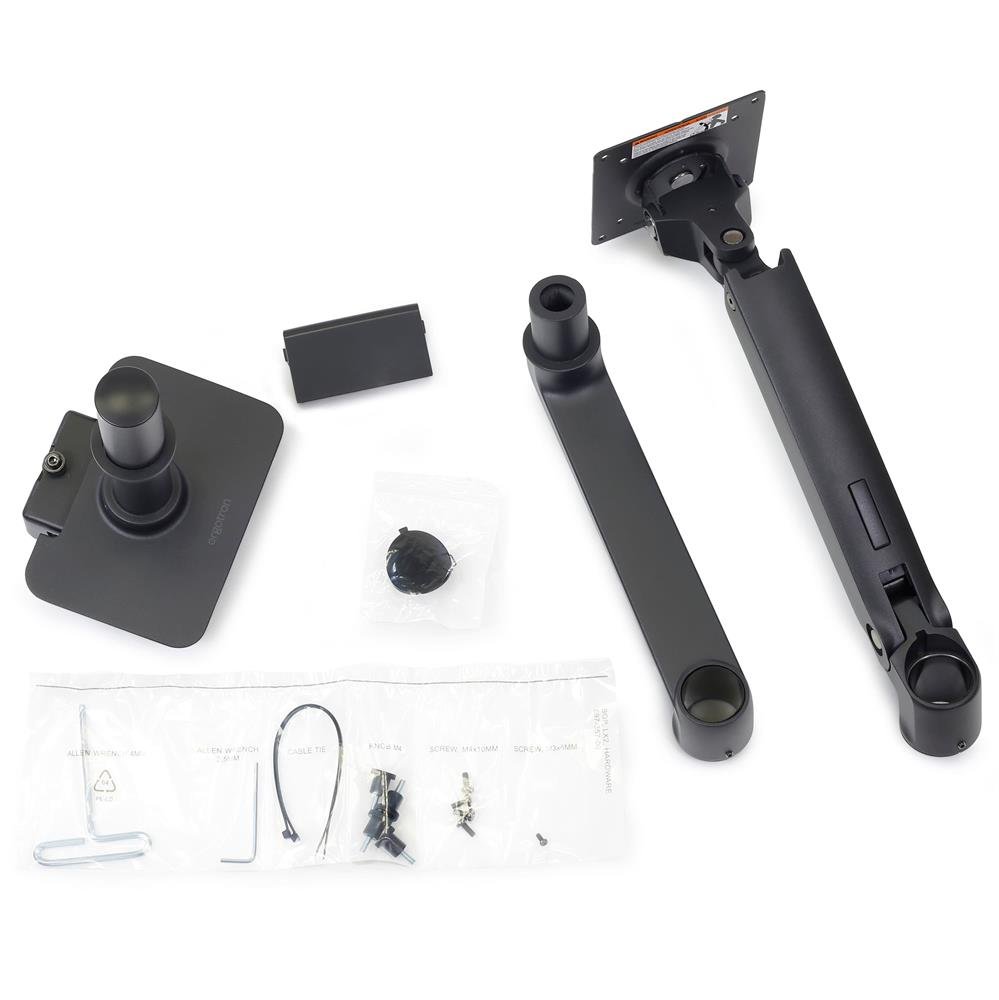 Ergotron 45-626-224 LX Desk Mount Monitor Arm with Low-Profile Clamp (matte black) 