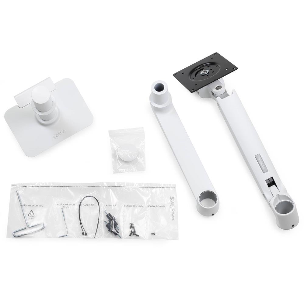 Ergotron 45-626-216 LX Desk Mount Monitor Arm with Low-Profile Clamp (white)