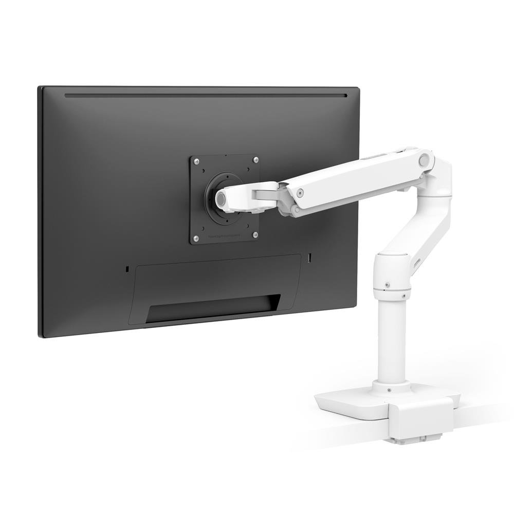 Ergotron 45-626-216 LX Desk Mount Monitor Arm with Low-Profile Clamp (white)