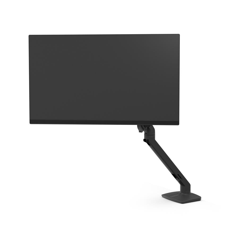 MXV Desk Monitor Arm (matte black) with Low-Profile Clamp (25–35 mm surface)