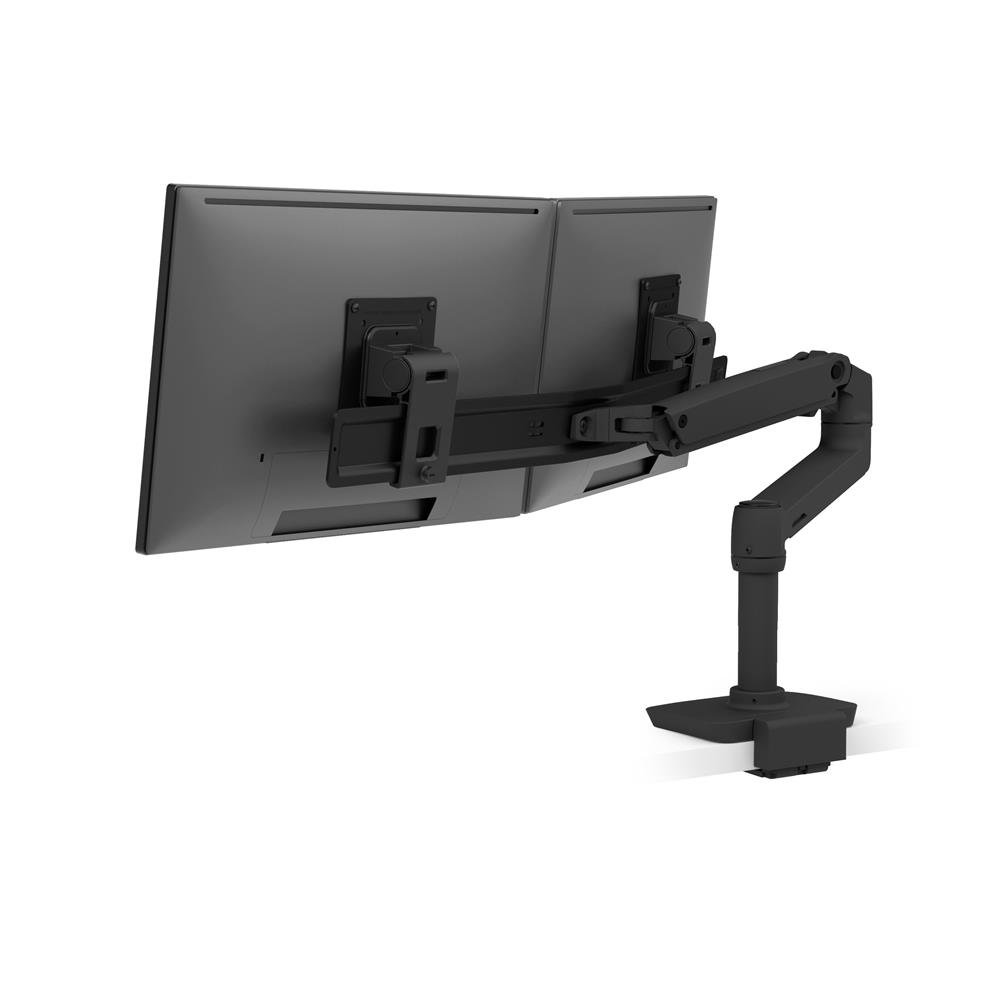 Ergotron 45-627-224 LX Desk Dual Direct Arm with Low-Profile Clamp (matte black)