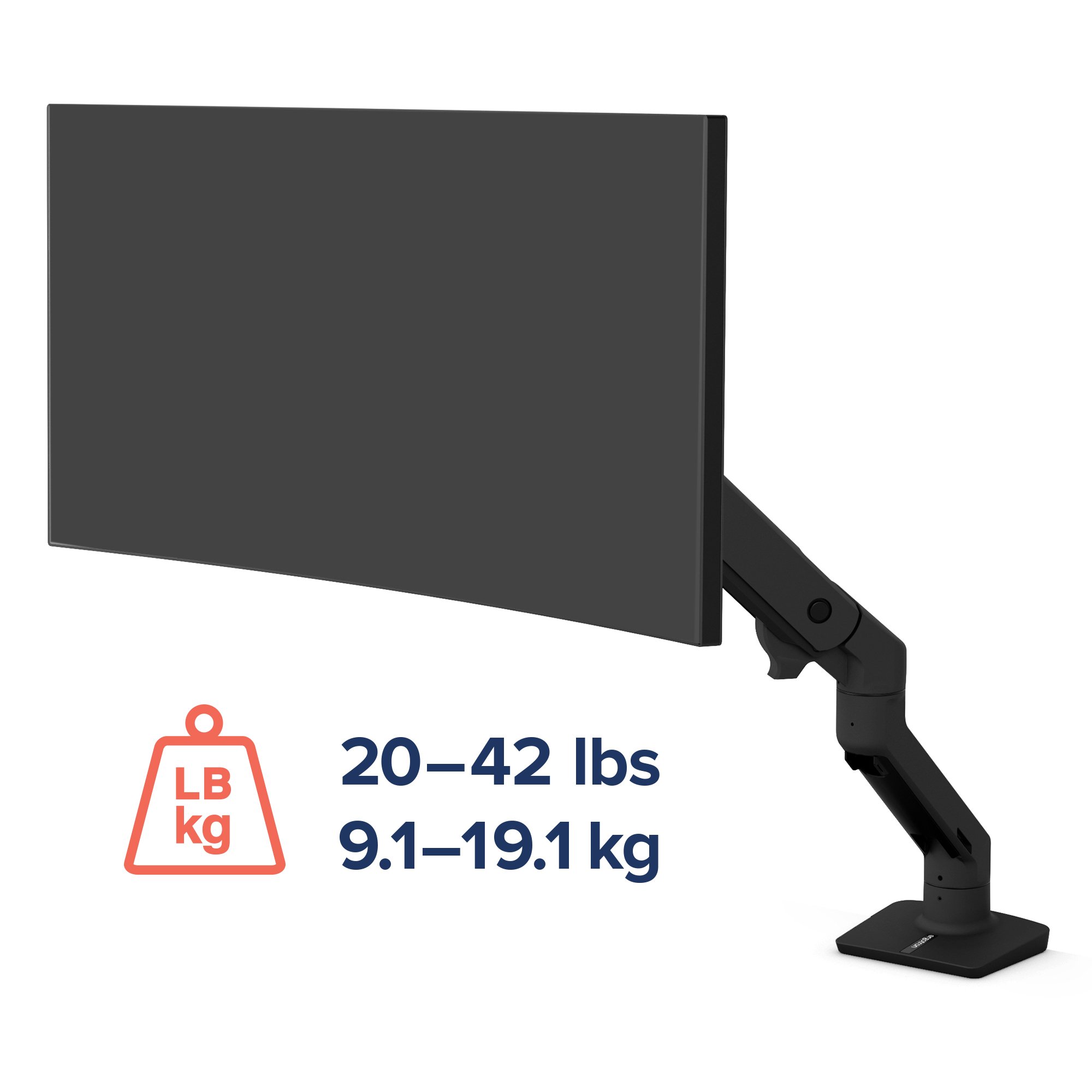 Ergotron 45-475-224 HX Desk Mount Heavy Monitor Arm (matte black)